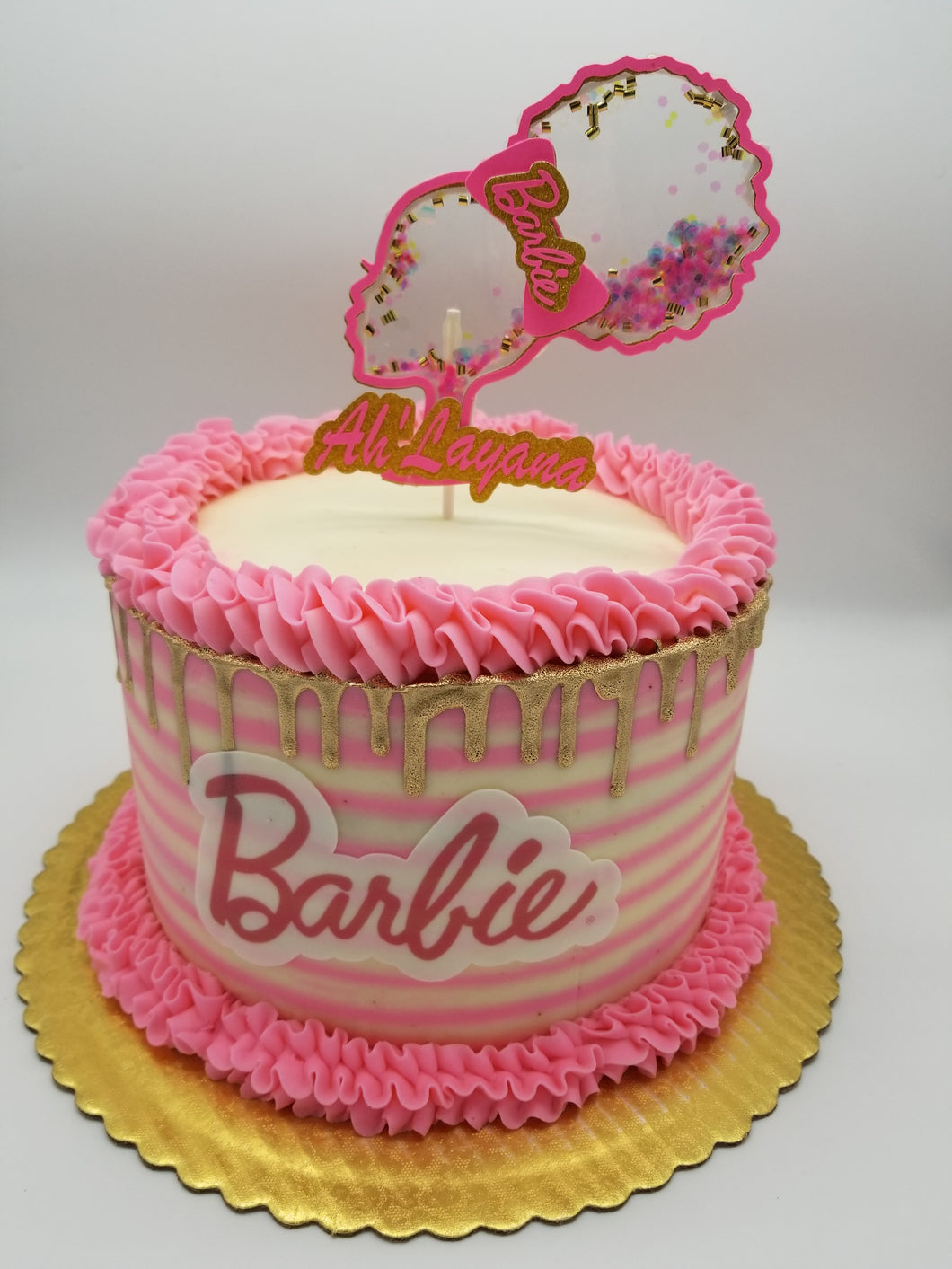 Afro puff Barbie cake topper – Beautiful Designz and Treatz